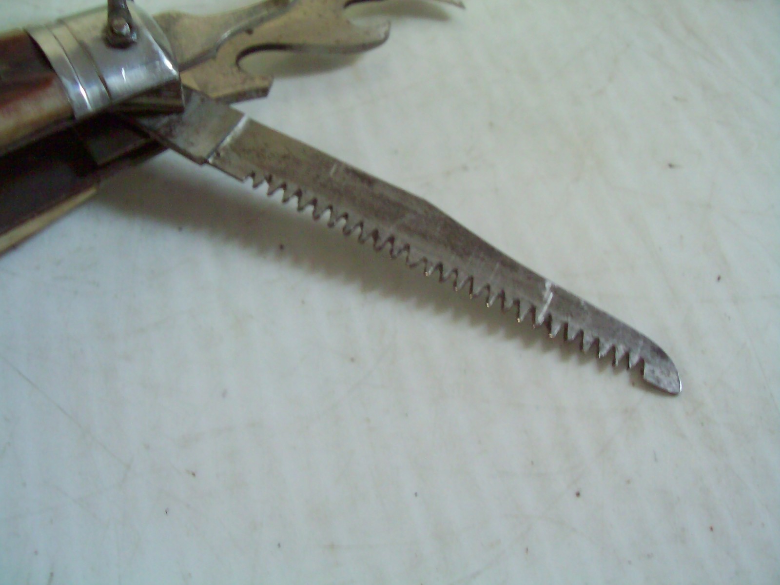 Vintage Camping Multi Task Pocket Knife Tool w/ Belt Holder Made in Japan