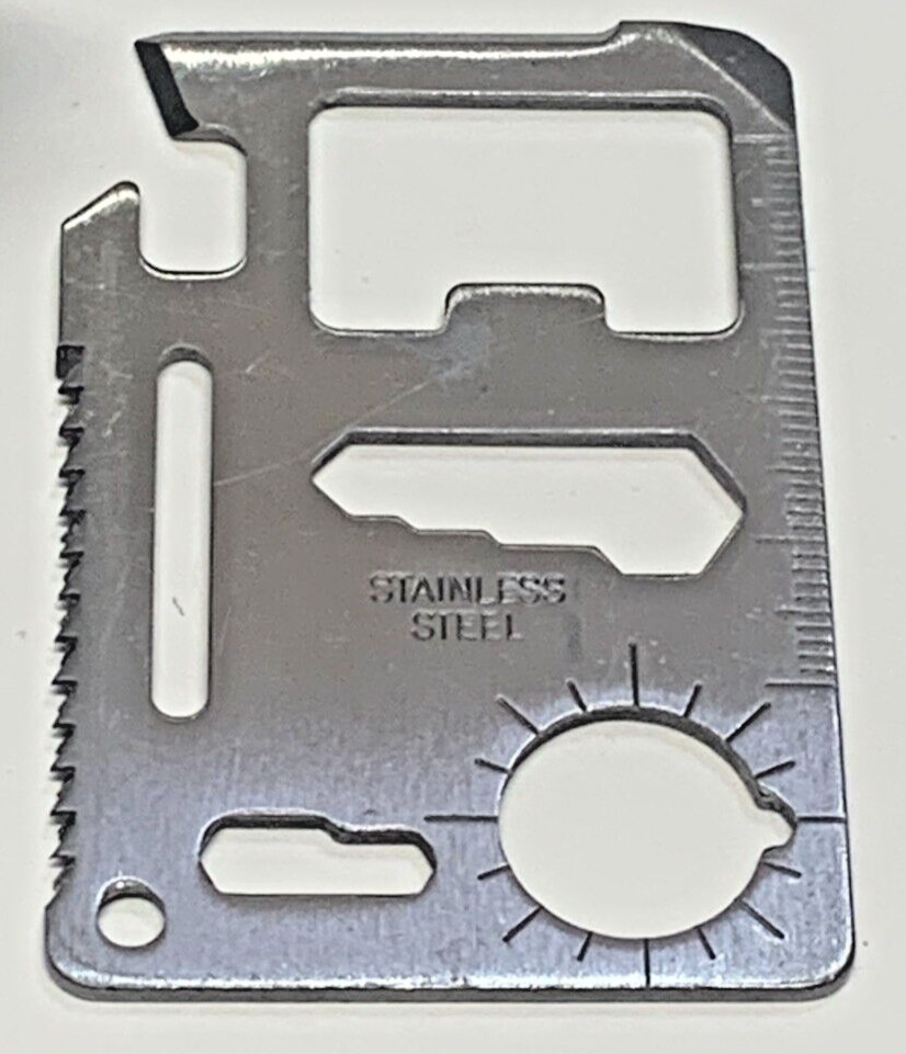 20-PACK: Stainless Steel Multi-Purpose Knife Survival 3×2″ Hidden Wallet Tool