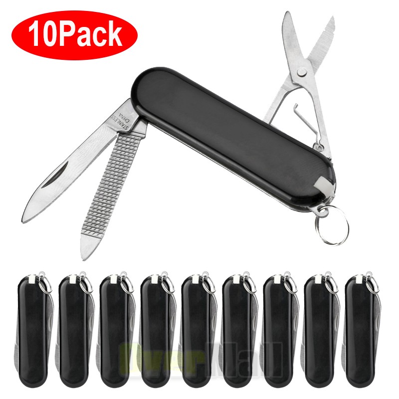 10X Army Knife Mens Pocket Knife Small Folding Camping Mini Survival Tool 3-in-1