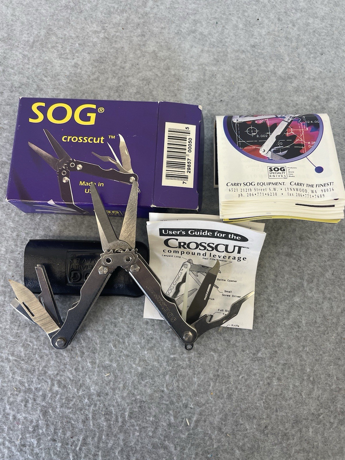 SOG Crosscut Tools Multi Tool 1980’s New In Box Made in USA