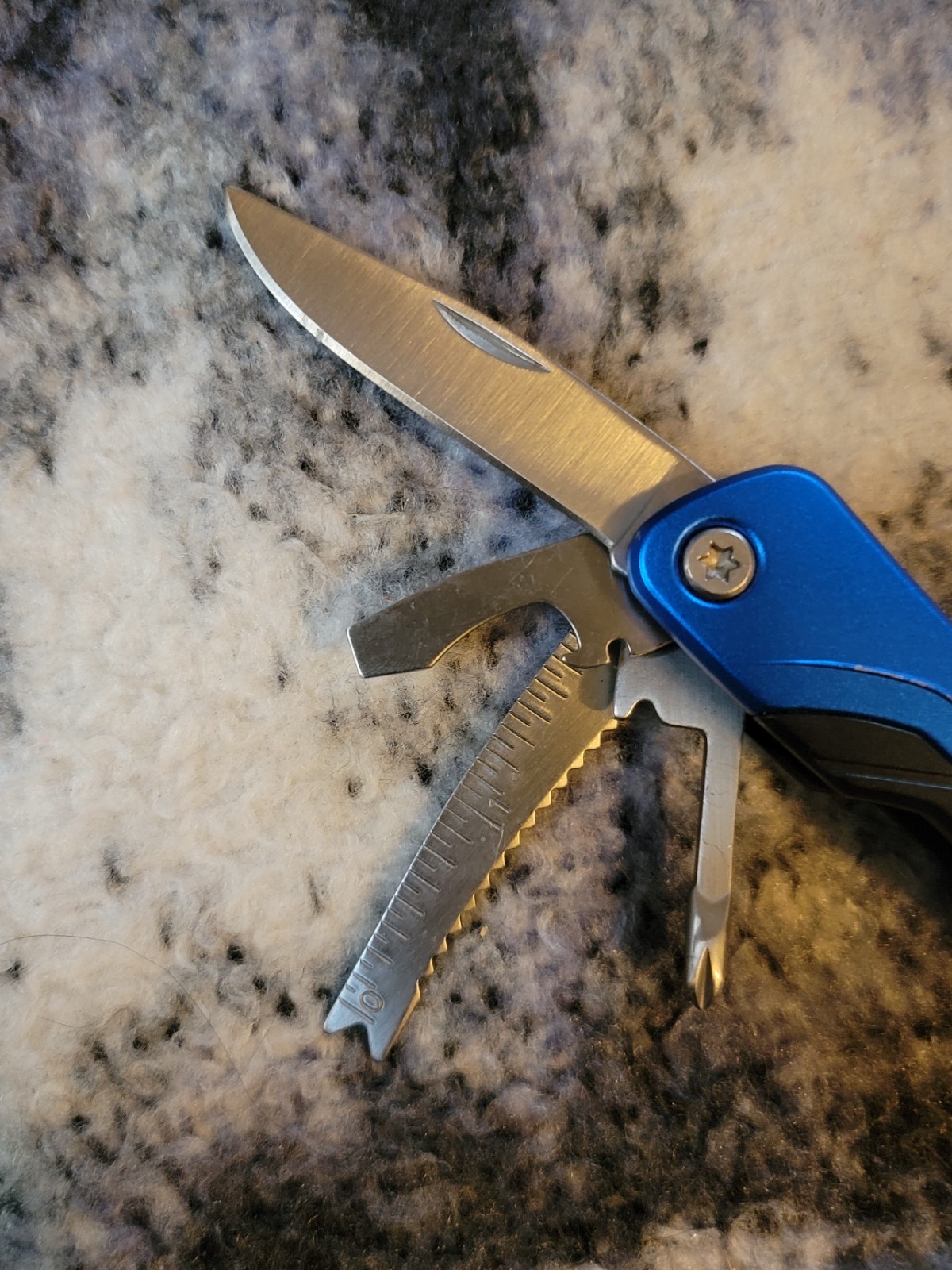 Rapala Fishing Multi Tool Blue Handle Stainless Steel w Nylon Pouch