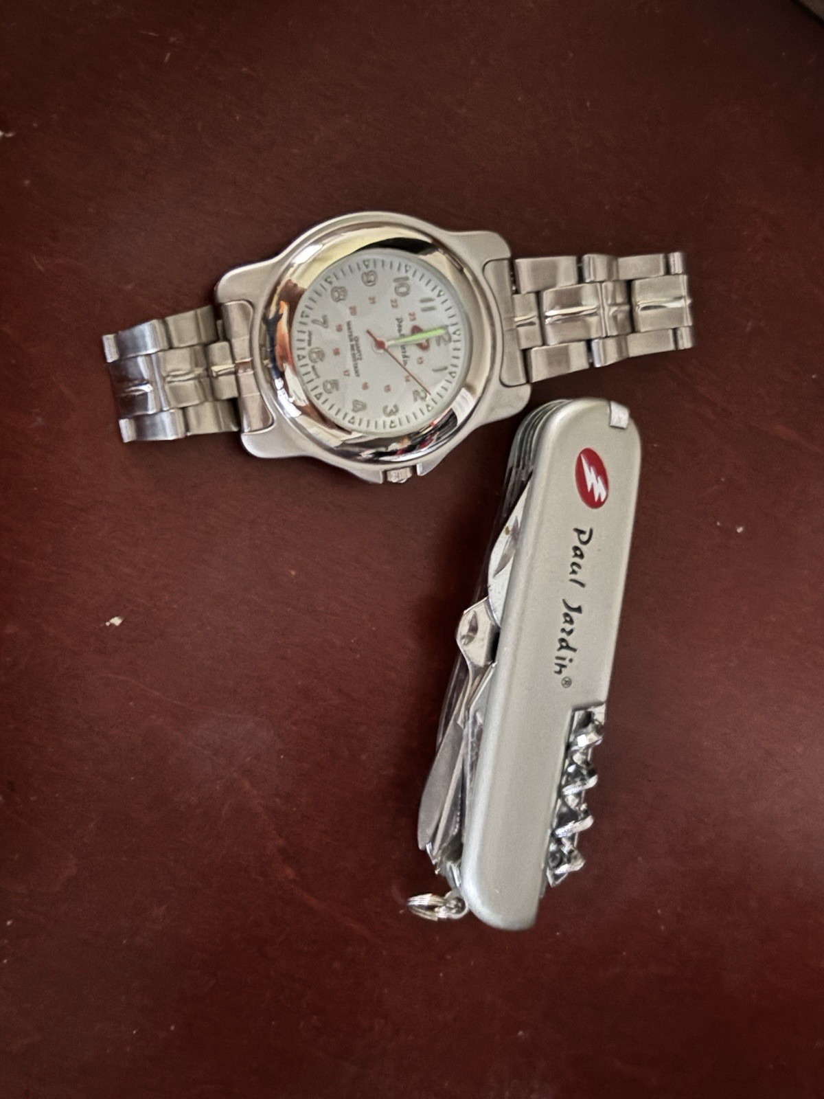 Paul Jardin Silver Stainless Multi-Tool Pocket Knife, Corkscrew, Keyring S-0250
