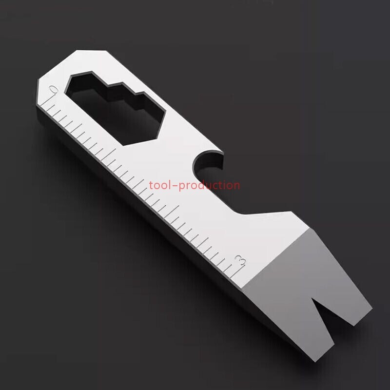 EDC Mini Titanium Alloy Pry Bar Crowbar Bottle Opener Keychain Multi Tool A+++++