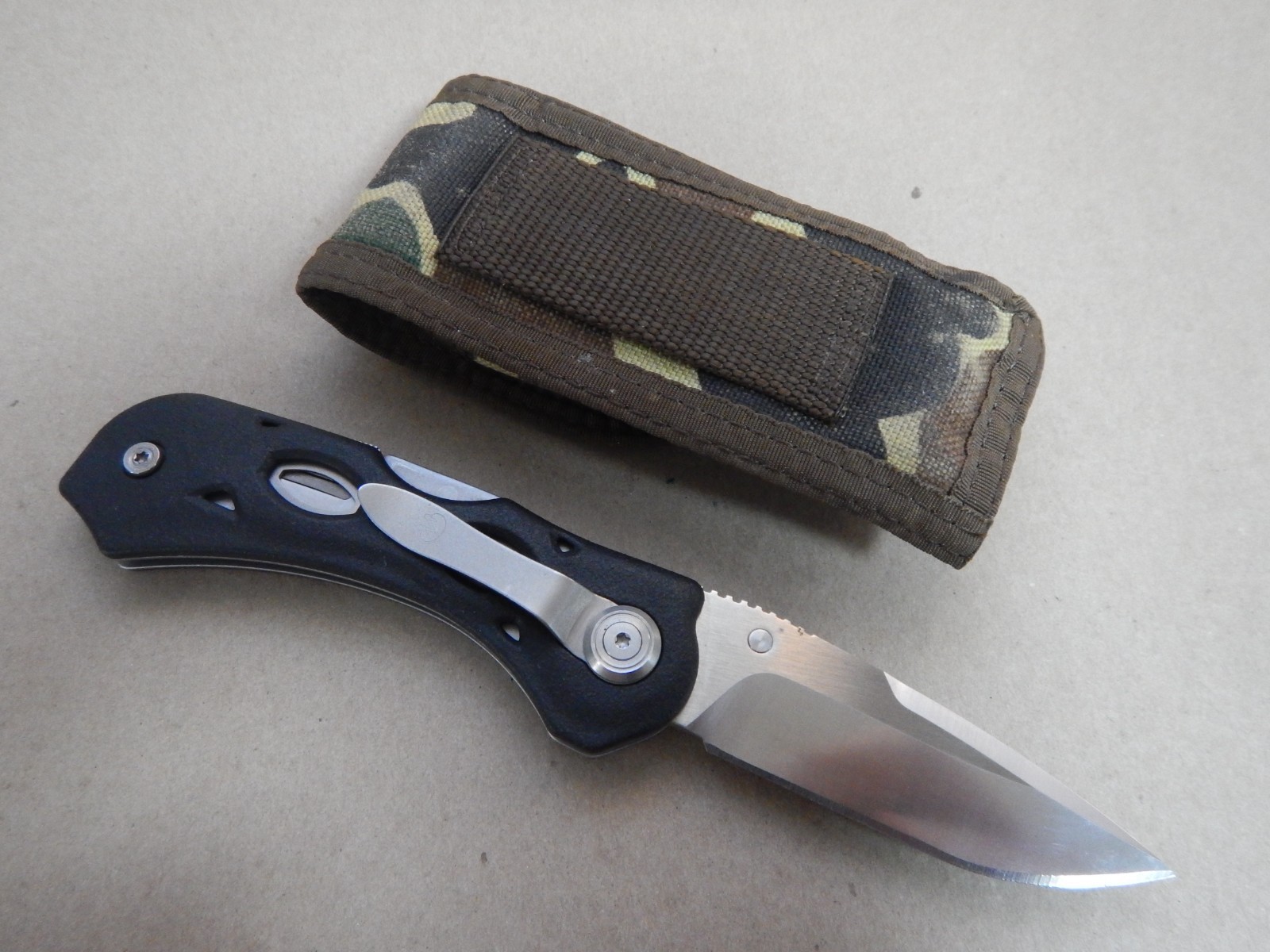 Rare! Leatherman K500X Knife-Multitool 154CM Folder Lockback Knife w/Carabiner