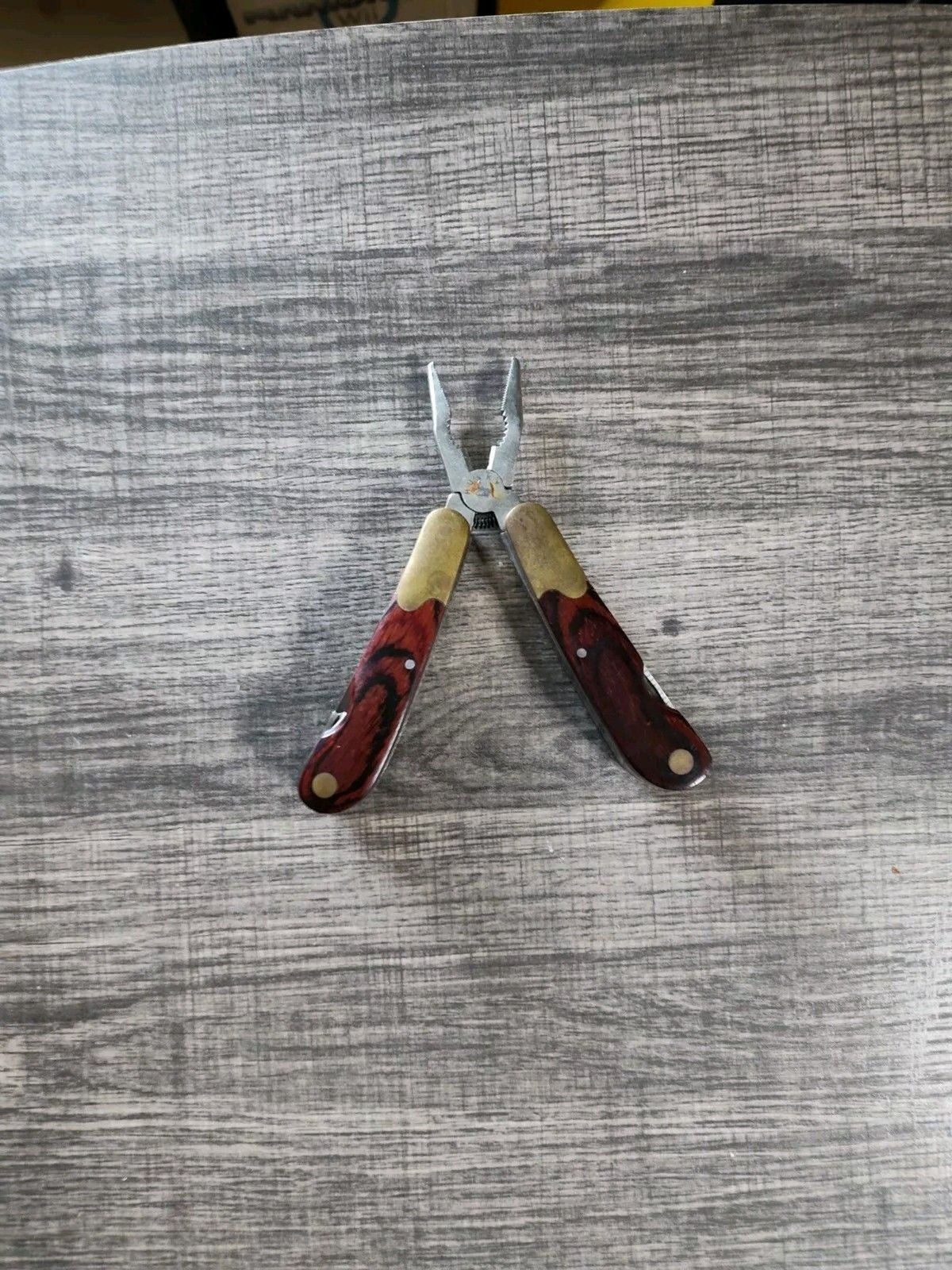 Vintage Husky 25 Years 25th Anniversary Limited Edition Multi-Tool Brass & Wood