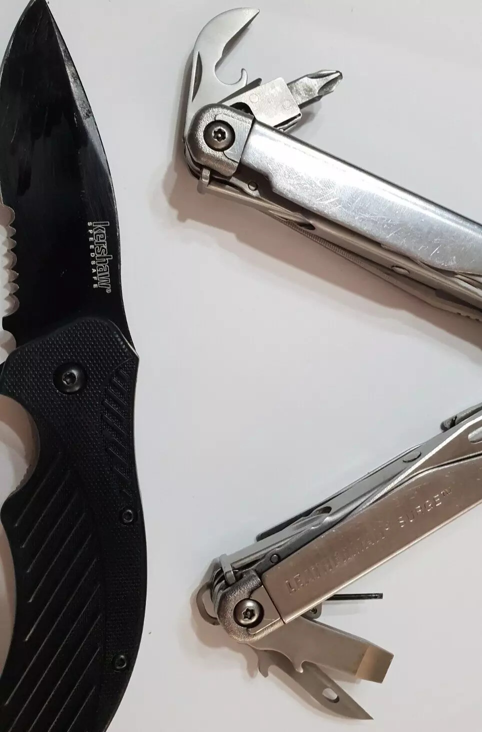 🔥 Leatherman Surge Multi Tool Large Scissors Heavy Duty + Kershaw Folding Set