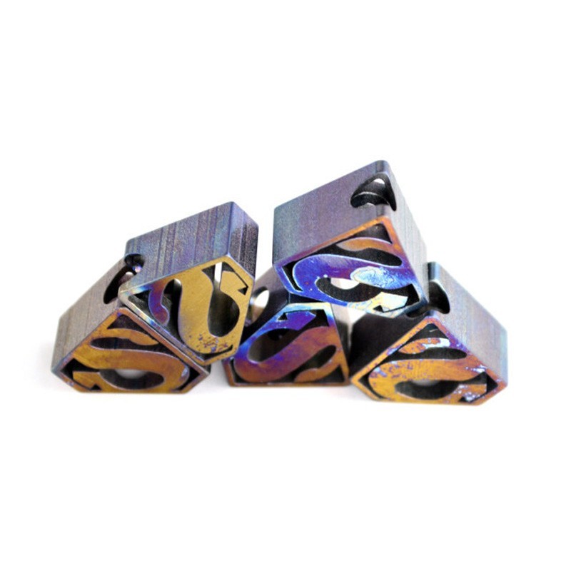 Geometric Metal Knife Lanyard Bead EDC Zipper Pull Pendant Charm