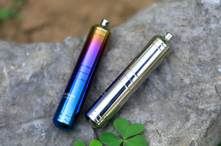 Pure Titanium Waterproof Pill Case Keychain pill Holder Container Organizer EDC