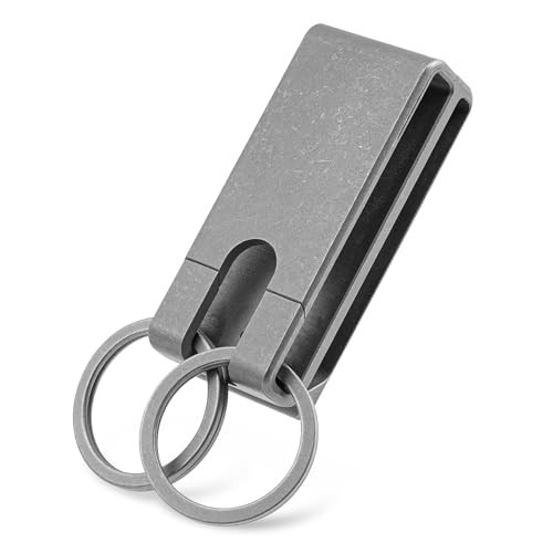 Titanium EDC Keychain Clip – One-Piece Quick-Access Key Holder for MOLLE & Belts