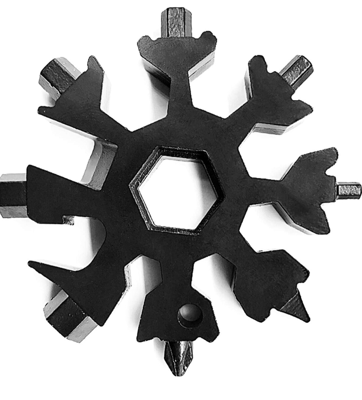 Snowflake Key Chain 18 In 1 Multi Tool, Bottle Opener, Stainless Steel-#2 Tools