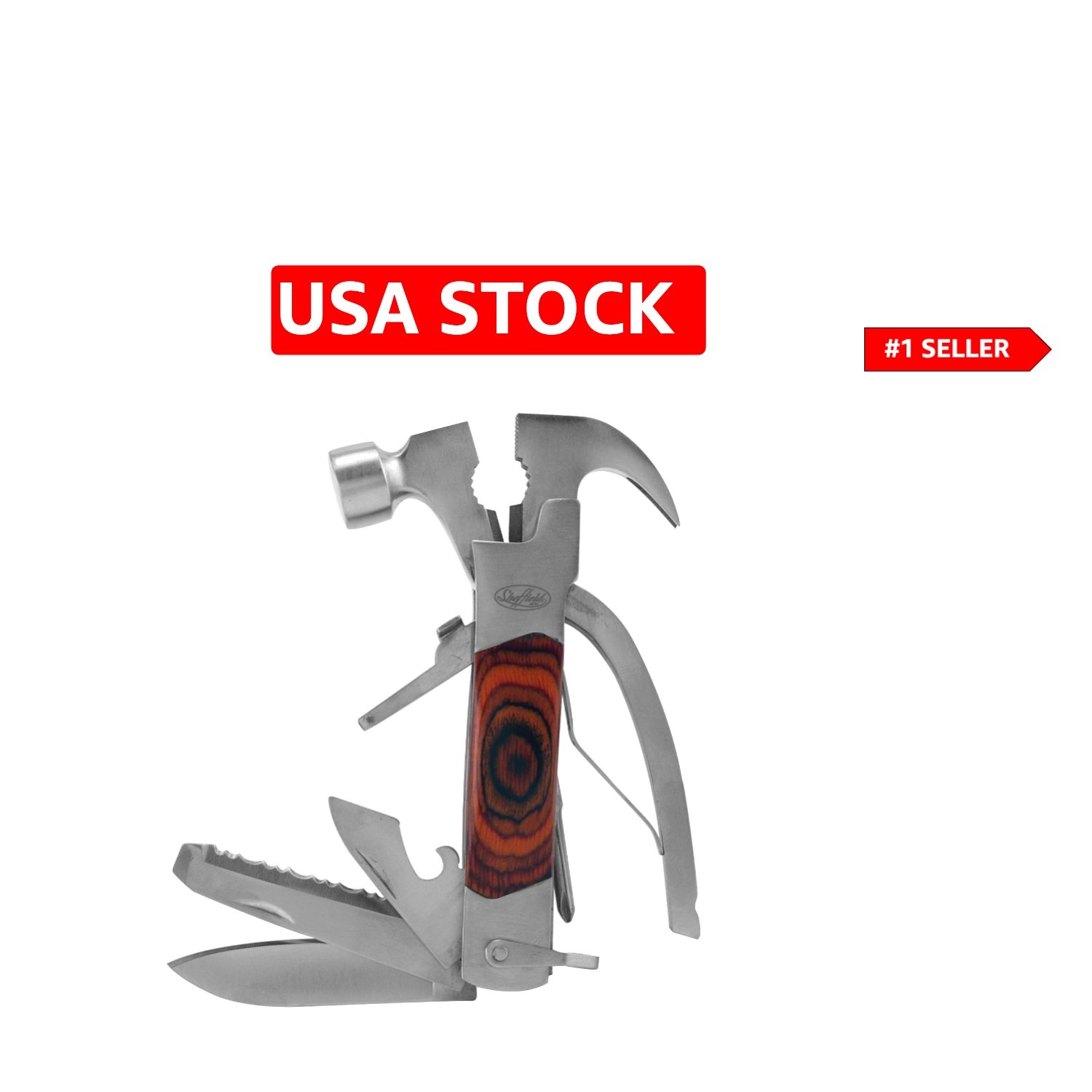 14-in-1 Multi Tool with Hammer & Pliers – Your Reliable Adventure Companion