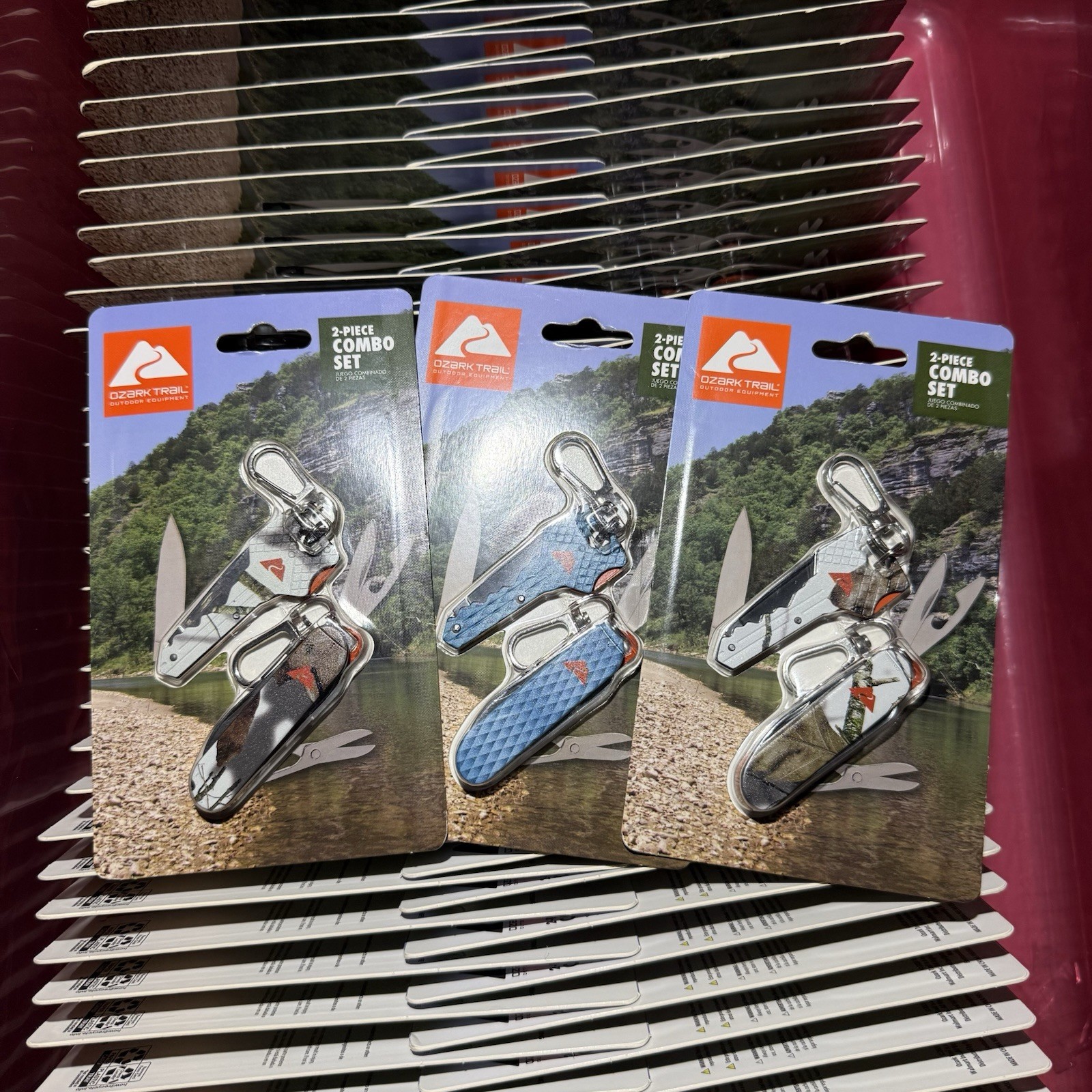 (3 Pack) Ozark Trail 2-piece Key Chain Combo Set Knife and Multi-tool