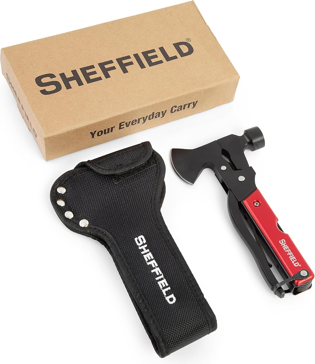 14-in-1 Multitool Stocking Stuffers Camping Hatchet Comes W/ 1680D Polyester