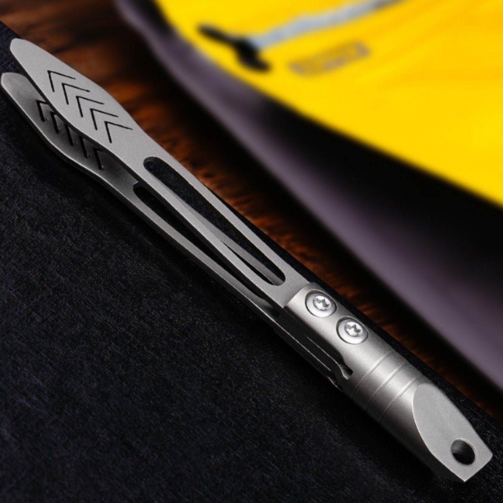 Titanium Alloy Mini Tweezers Keychain Outdoor Clamping Tool EDC Portable