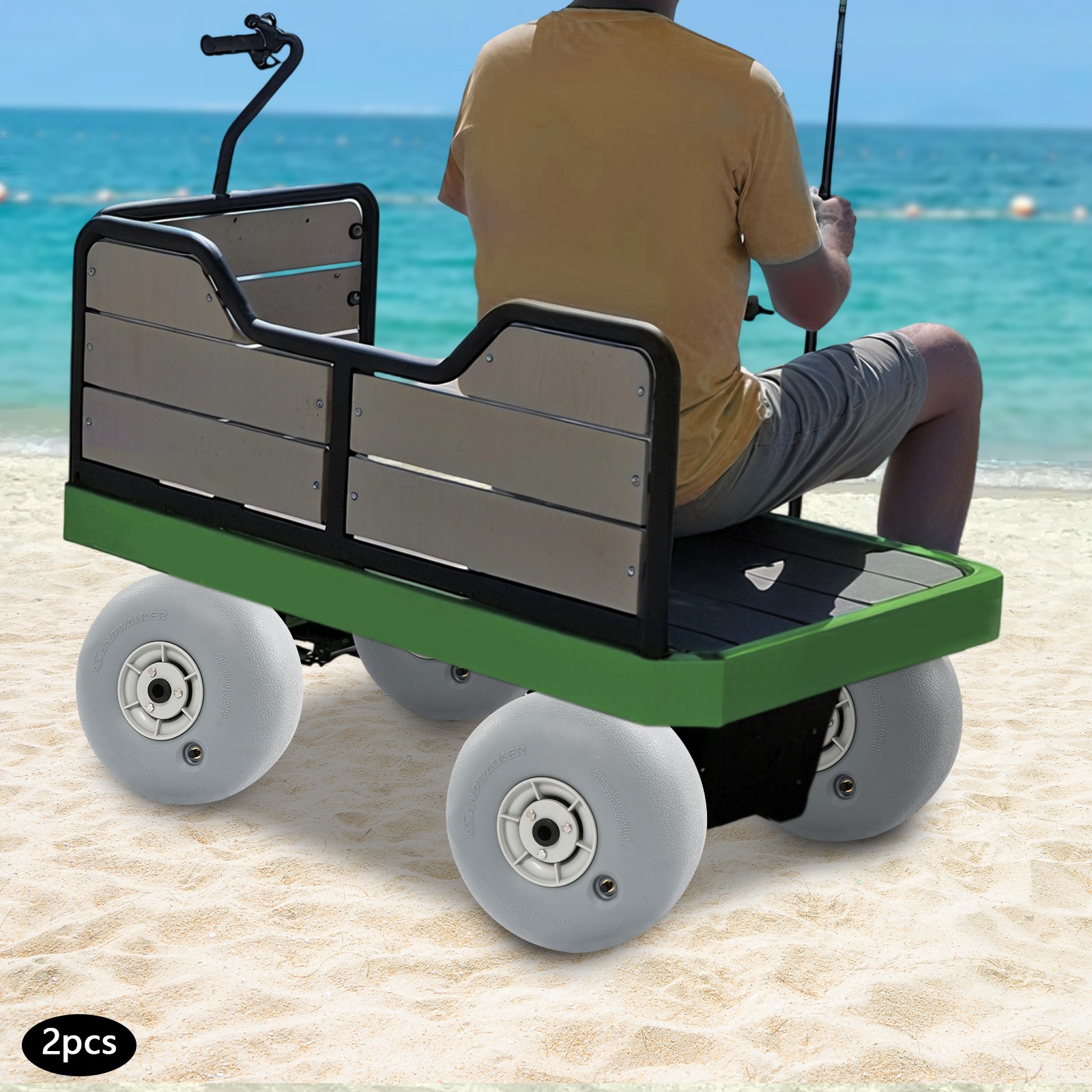 2pcs 12in X 6in Balloon Beach Sand Tire, Beach Balloon Wheel, Beach Cart Tires