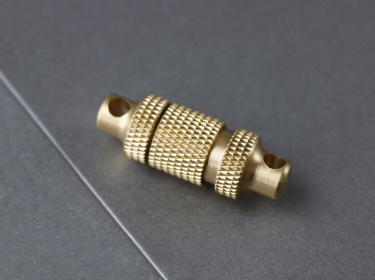 Solid Brass Insert Buckle Gimbal Ring Portable Double Keychain Pendant EDC Tool