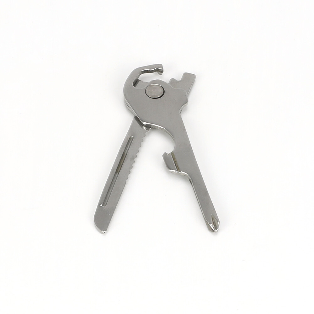 6 in1 Keychain Keyring Multi Tool Stainless EDC Screwdriver Opener Camping Tool