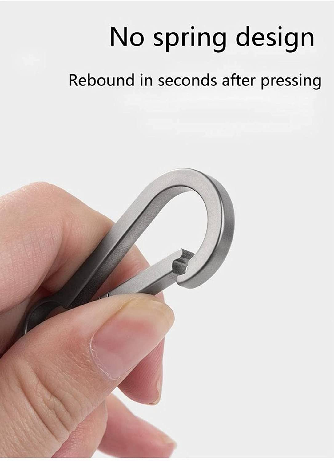 New TC4 Titanium Carabiner Key Clip EDC Key Ring Loop Hook Titanium Car Keychain