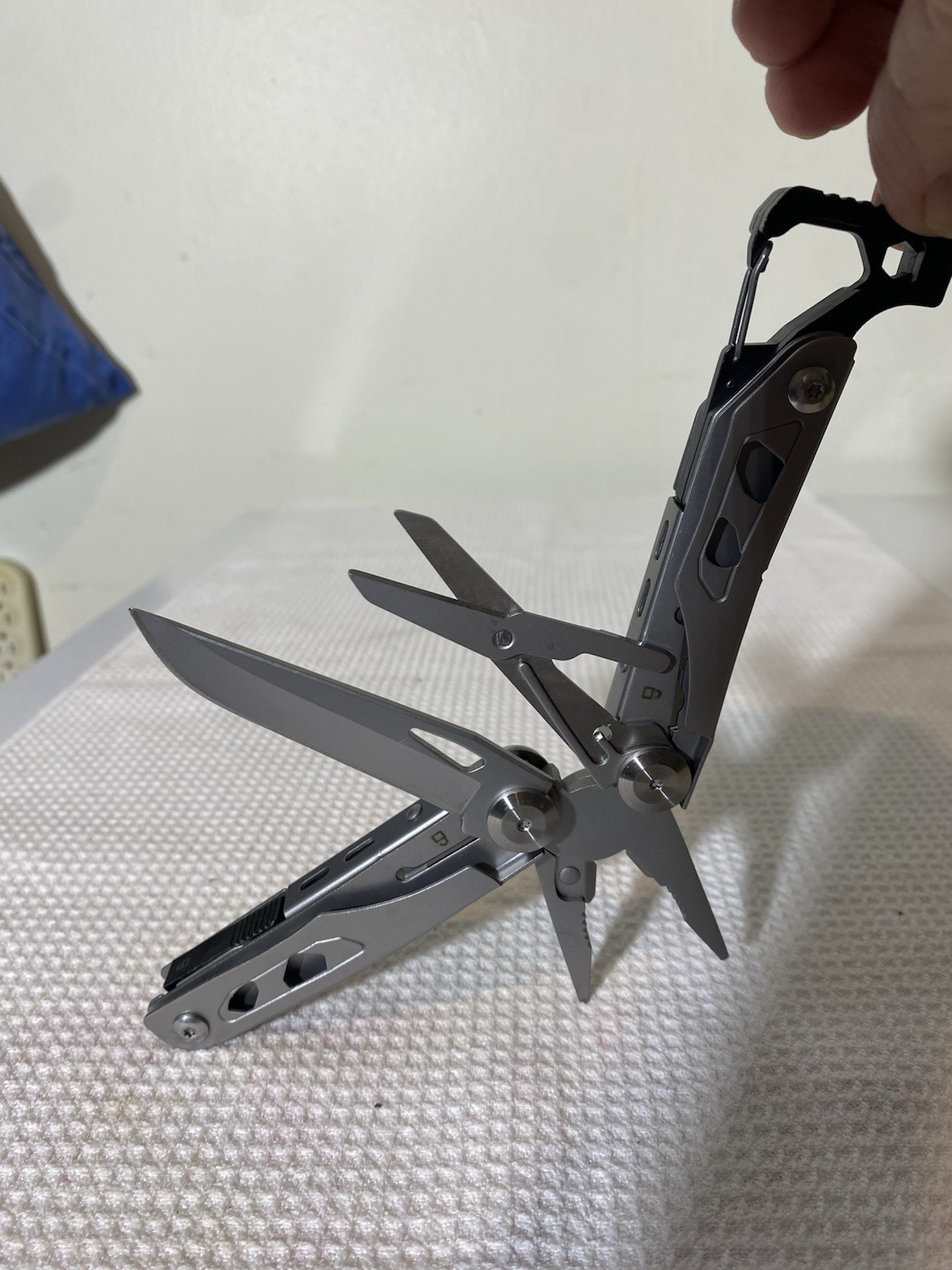 Silver Stainless Steel 13 In 1 Multi-Tool, Plier, Knife, Screwdrivers