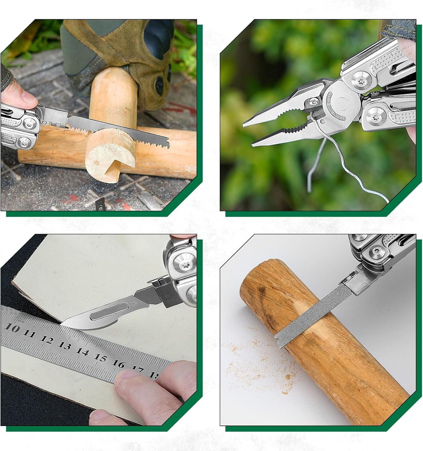 BIBURY Multitool Pliers Spare Parts Kit, Replaceable Wire Cutter, Screwdriver &