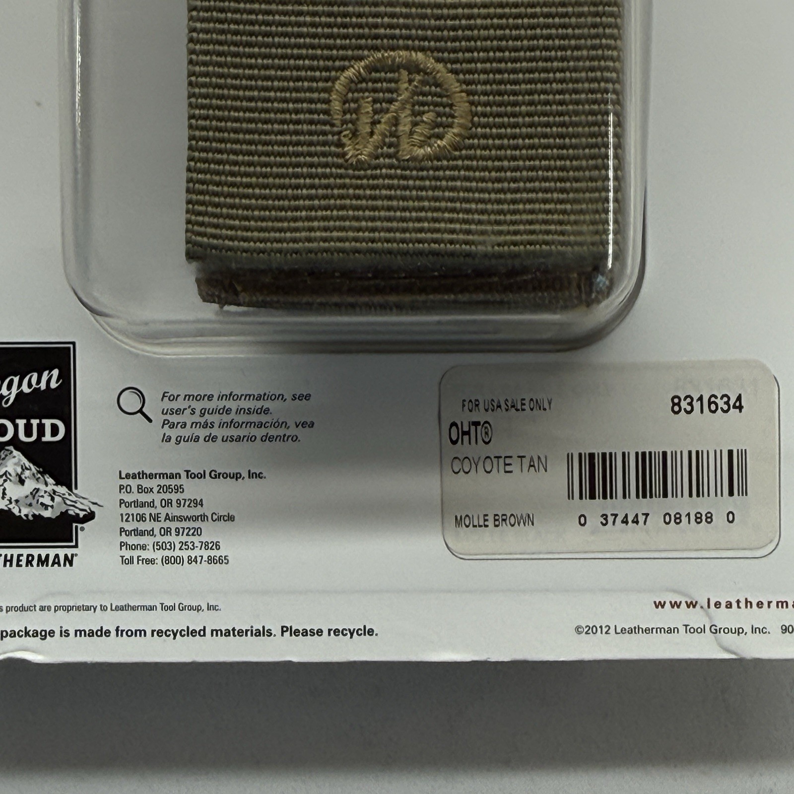 2012 Leatherman OHT Coyote Tan/Brown. New in a sealed shell Collector Grade Item
