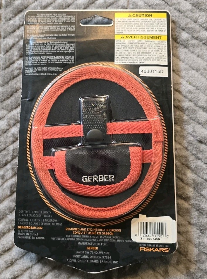 Gerber Hunting Vital Zip Fixed Blade Knife With Blades And Sheath No Slip Grip