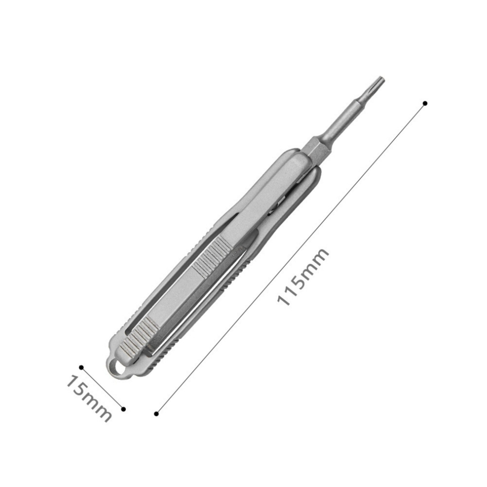 Titanium Alloy Pocket Screwdriver with T6 T8 Driver Bits Tools Portable