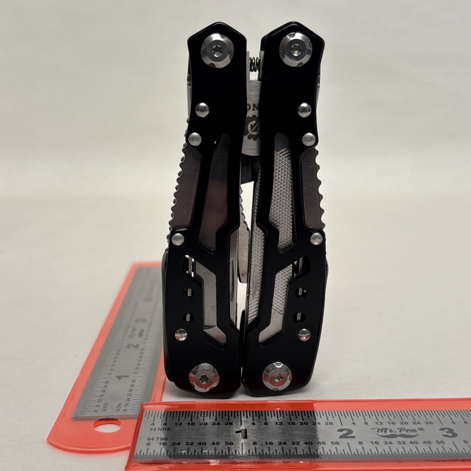FANGFO Multi-Tool Black Tactical Heavy Duty Pocket Pliers EDC Tool w/ Sheath