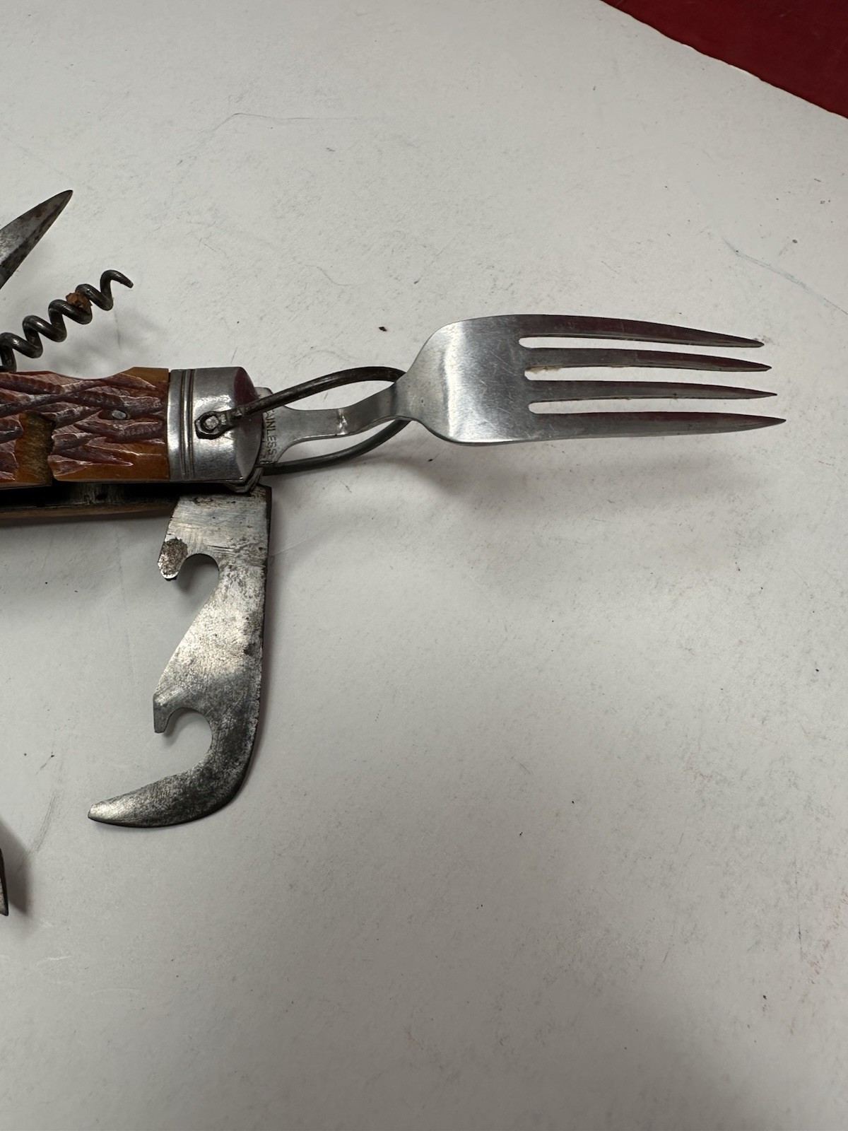 Multi Tool Hunting VTG JAPAN Hobo Tool Fork Spoon Knife Opener Scissors & MORE
