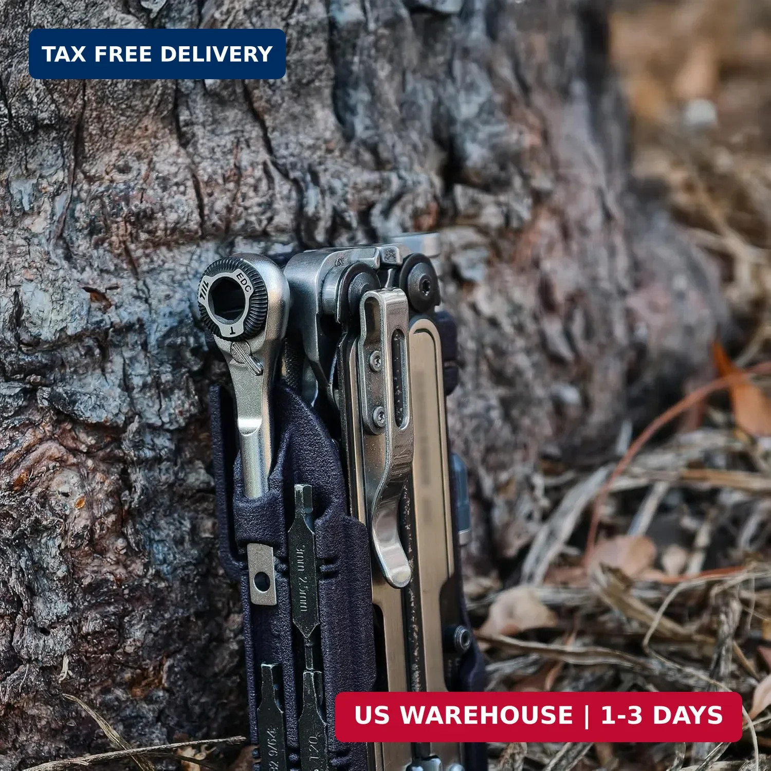 711L EDC Ratchet Wrench for Leatherman Multitools MK2 – Compact Flat End Screwdr