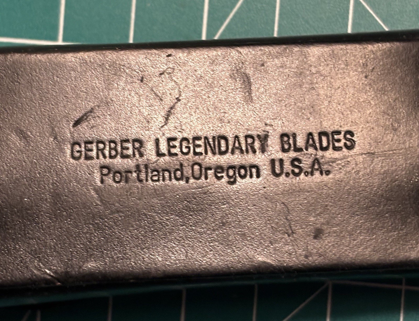USA Vintage Gerber Multi Tool Early Production Basket Weave Leather Sheath Only