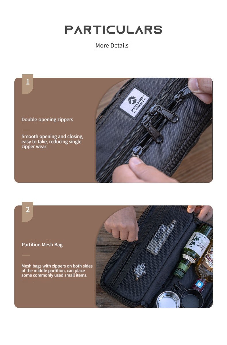 Outdoor camping double-layer thick waterproof multifunctional storage bag