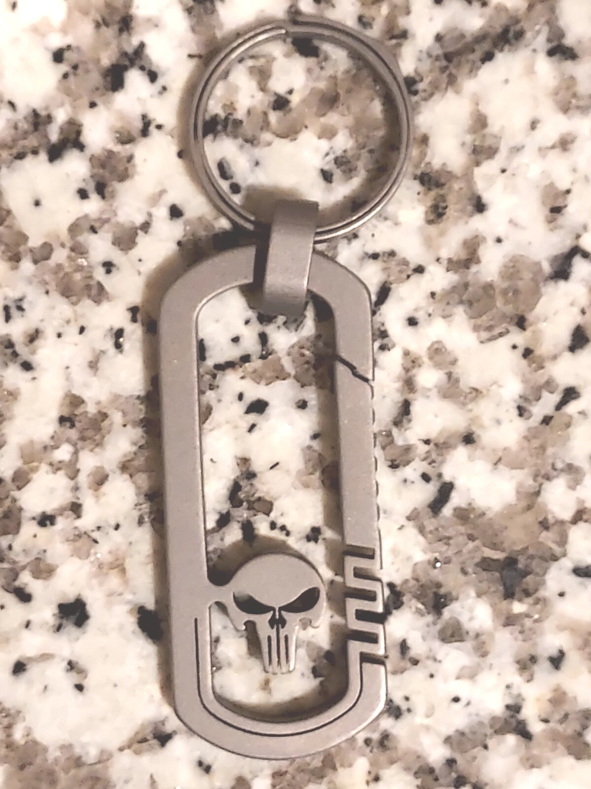Titanium Key Ring Belt Clip Skull EDC