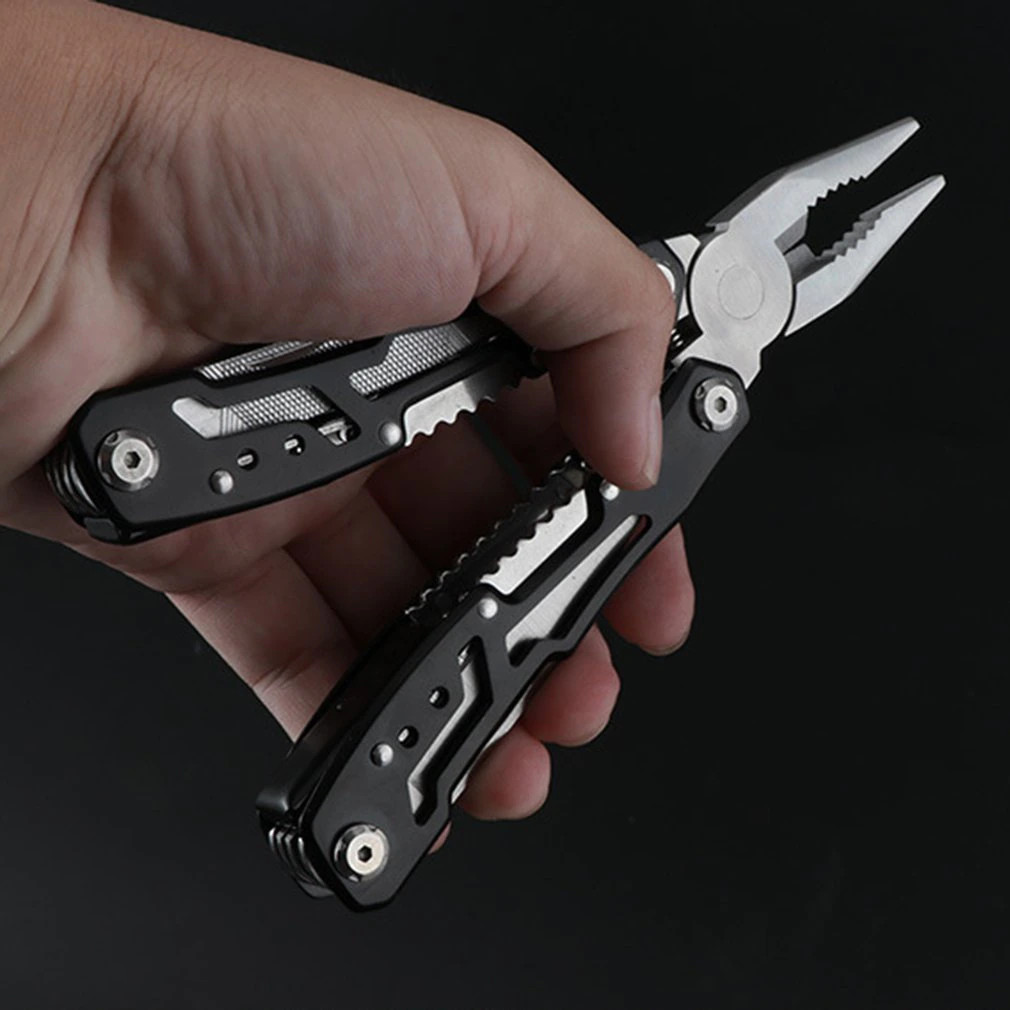 14-in-1 Foldable Stainless Pocket Heavy-Duty EDC Multi-Tool With Sheath