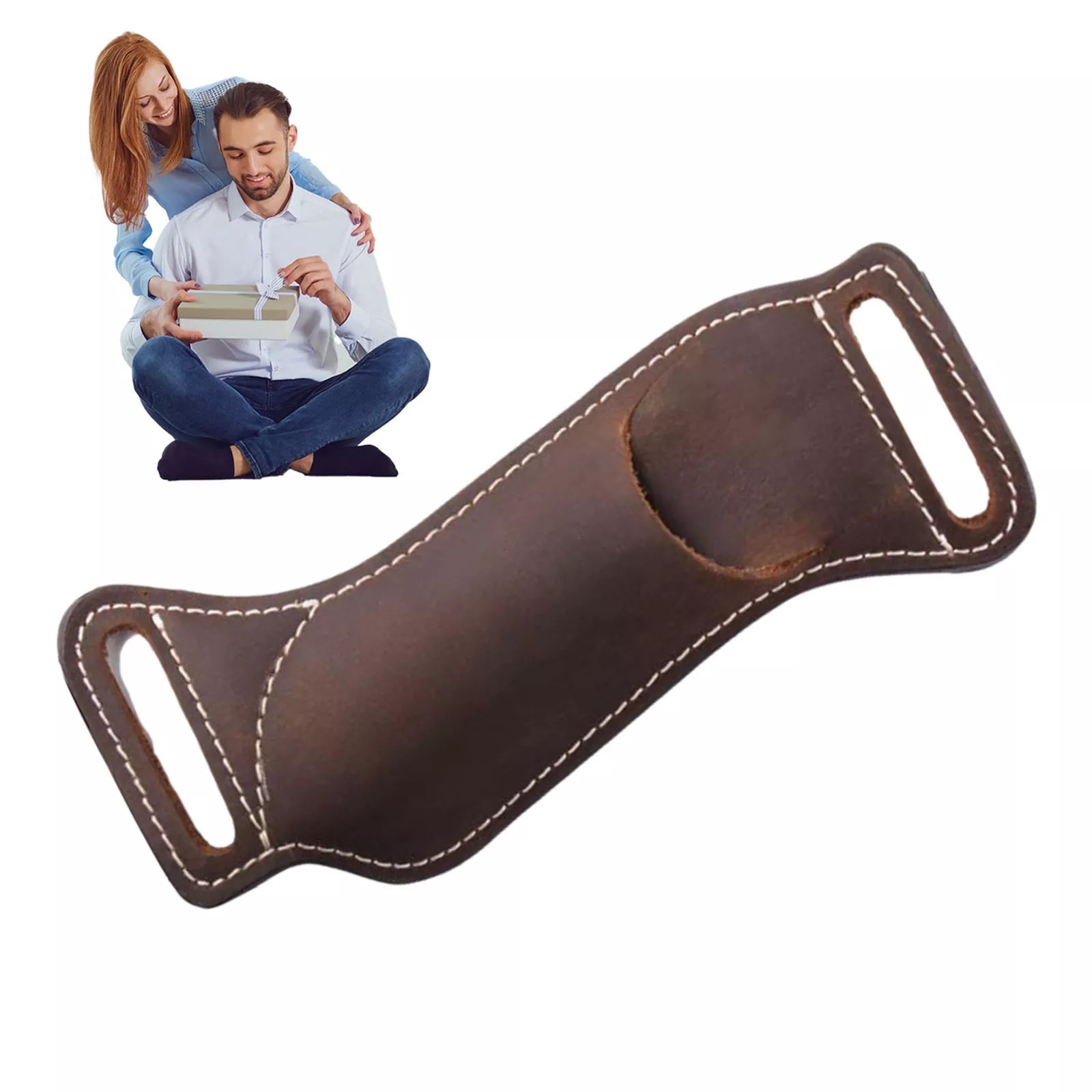 PU leather sheath, foldable, for tools, knife holder, bag with belt loop