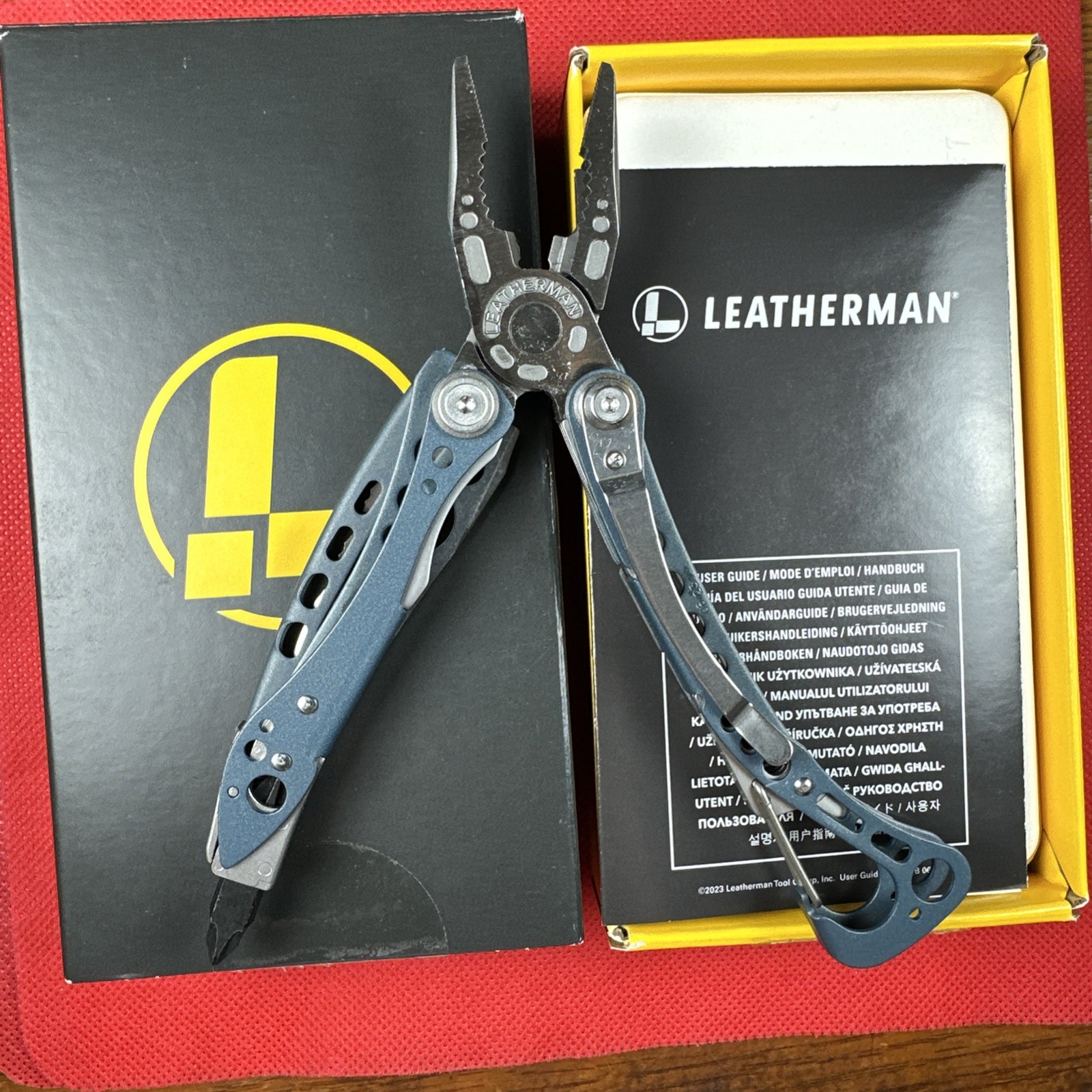 Retired New In Box Denim Blue Leatherman Skeletool. Collect. (Not From China)