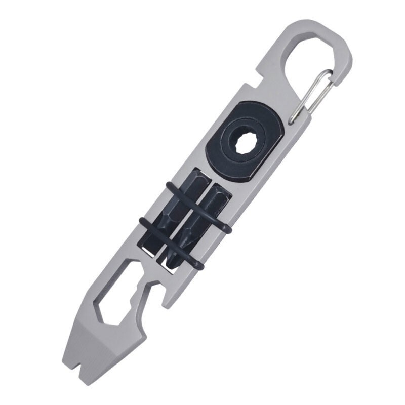 EDC Stainless Steel Keychain Pocket Pry Bar Crowbar Opener Outdoor Multi Tools