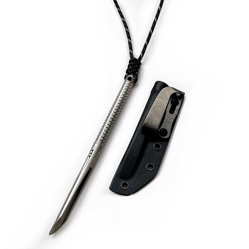 Titanium Outdoor Multi Tool EDC Tea Knife Ice Pick Tea Cake Pick with K Sheath