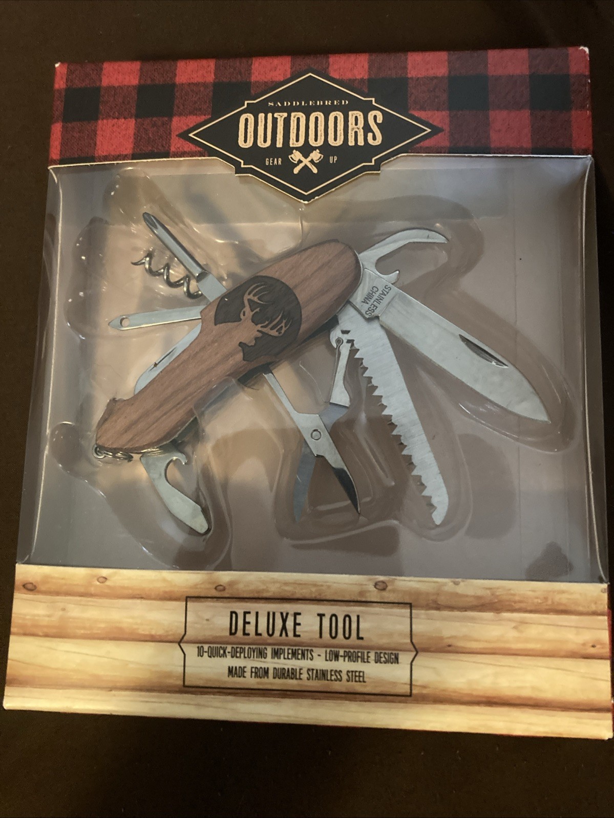 NEW Saddlebred Outdoors Deluxe Tool 10 Quick-Deploying Implements
