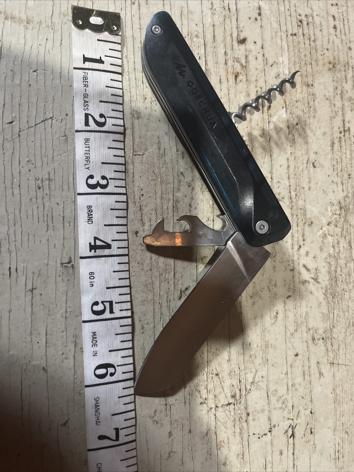 USED QUECHUA CLAP FOLDING KNIFE NAVAJA MULTITOOL 22