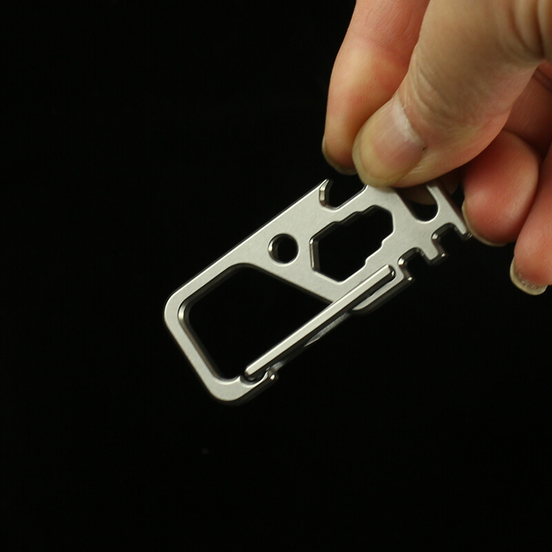 TC4 Titanium Mechanic Key Chain Carabiner Opener Outdoor Camping Multi EDC Tool