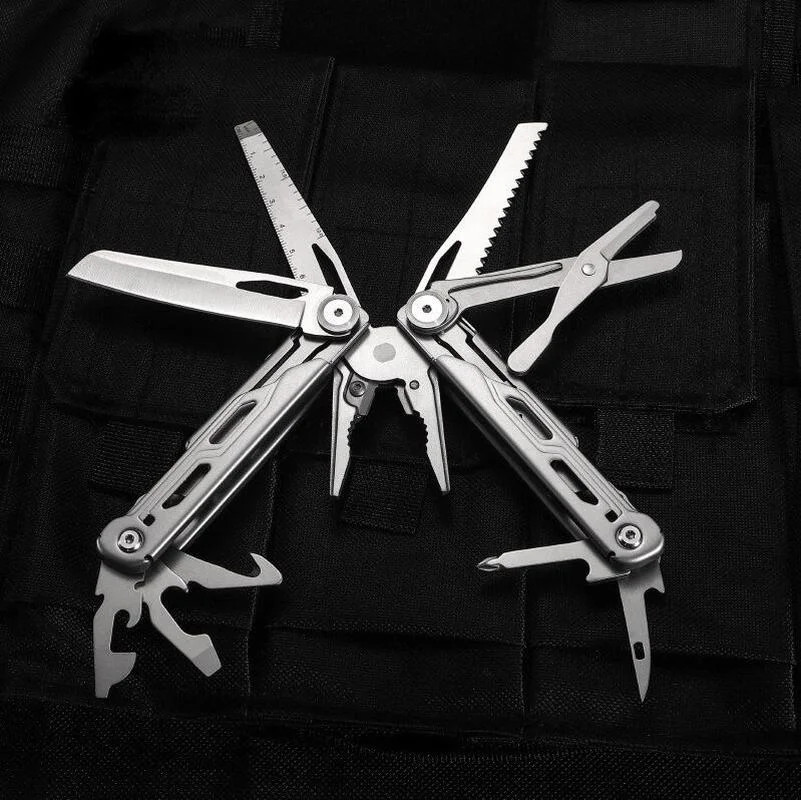 Heavy Duty Multitool Pliers Folding EDC Survival Pocket Blade Gear Set w/ Clip