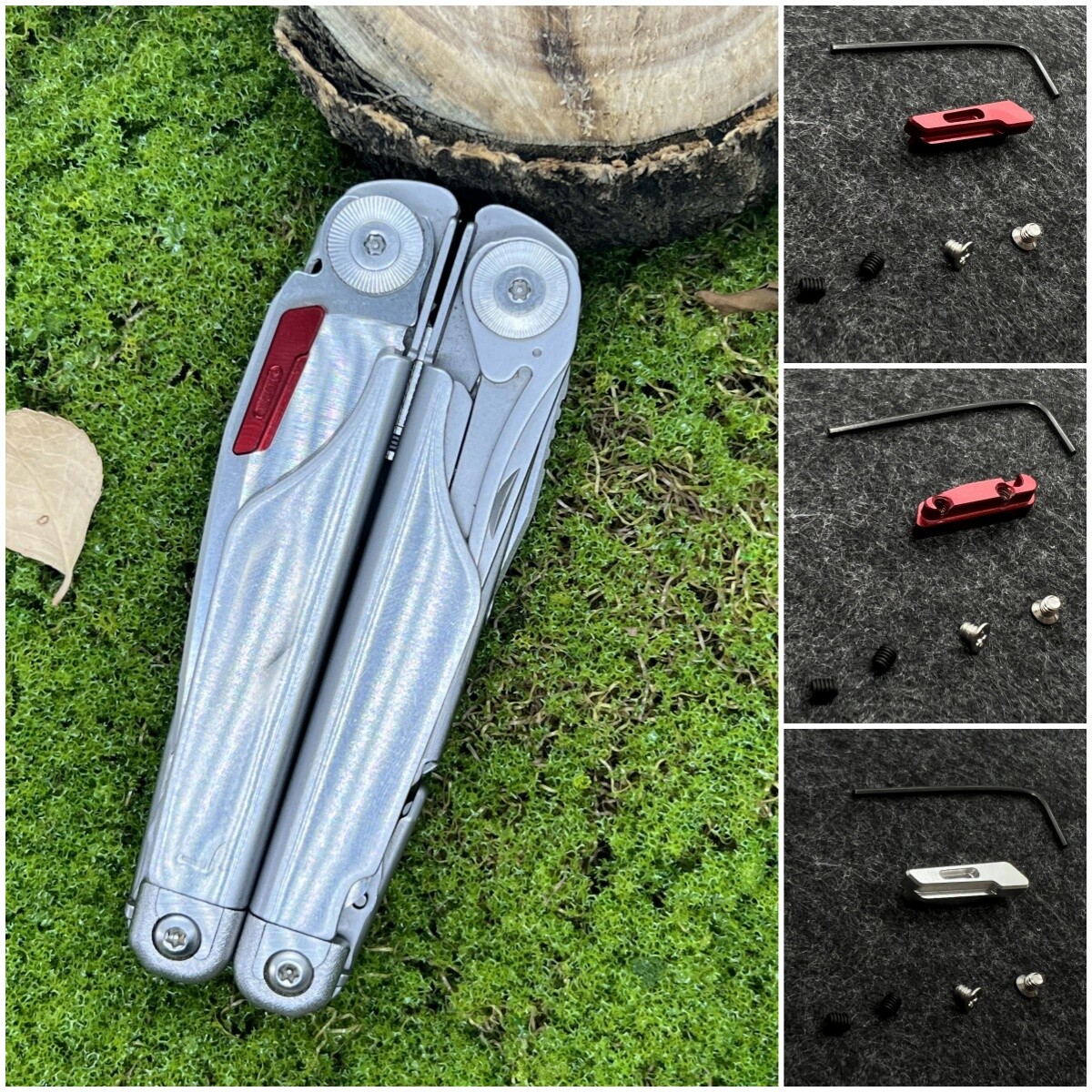 Aluminum Alloy Thumb Grip Easy open push button For Leatherman Surge CNC DIY