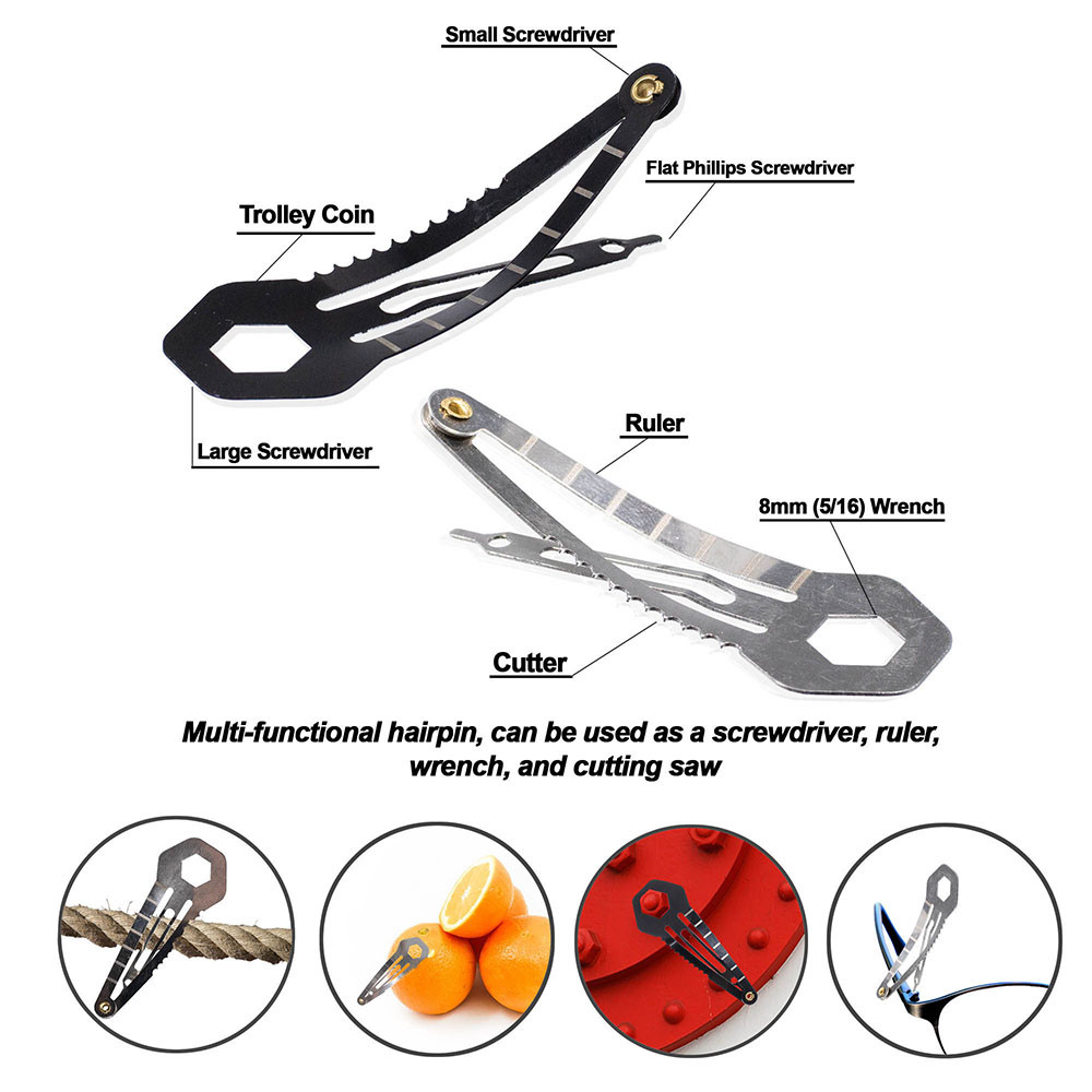 West Coast Paracord Utility Hair Clip – Multiple Packs – Multiple Colors
