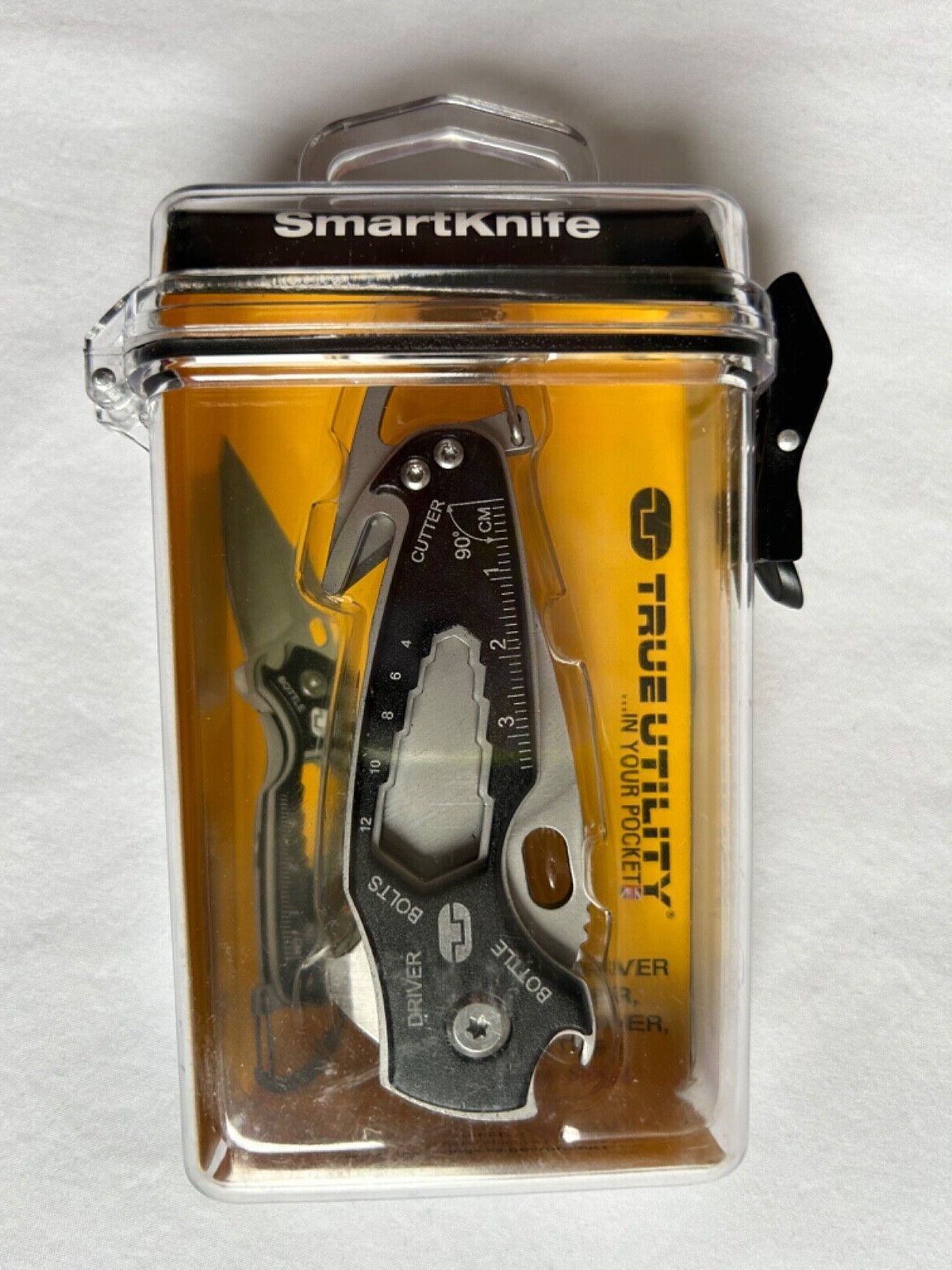 True Utility Smart Pocket Knife 11-in-1 Multi Tool With Weatherproof Case Clip