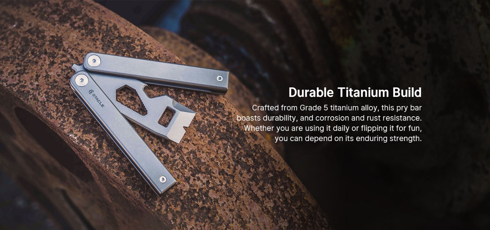Olight Oknife Otacle T1 Titanium Multifunctional Butterfly Pry bar, 6-in-1 Tool