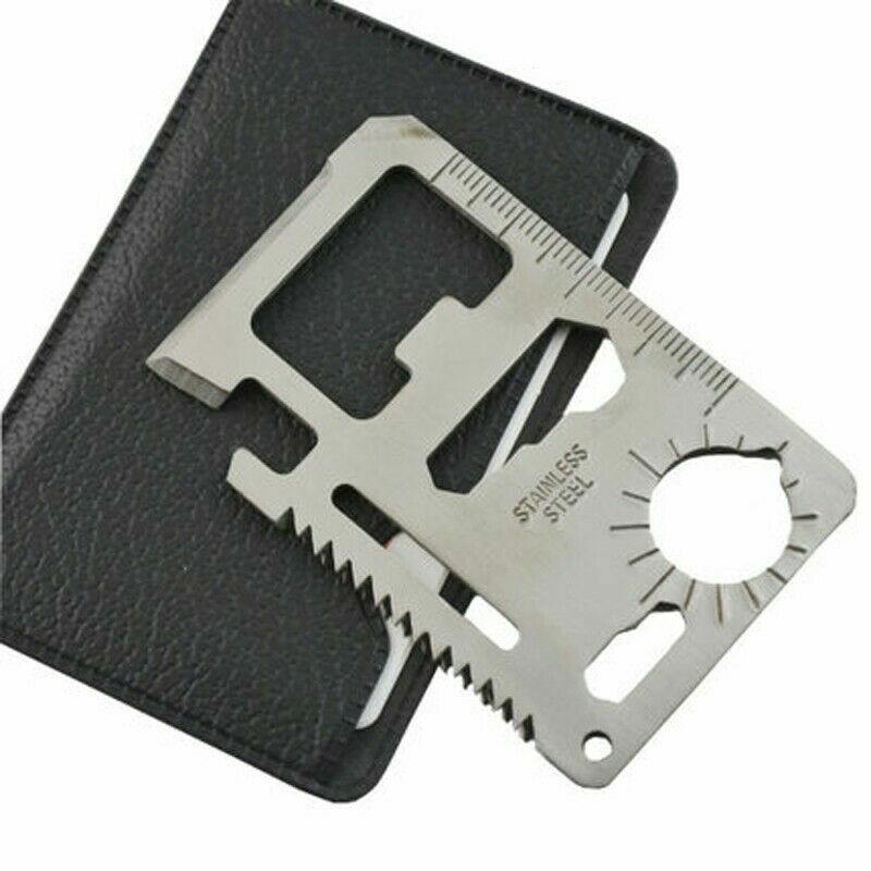 11-IN-1 Multi Function Survival Pocket Card Tool Outdoor Camping Emergency Gear