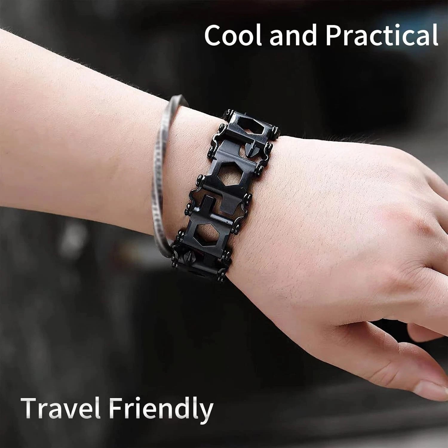 Stainless Steel 29-in-1 Tool Bracelet – Ideal for Sailing and Hiking Adventures