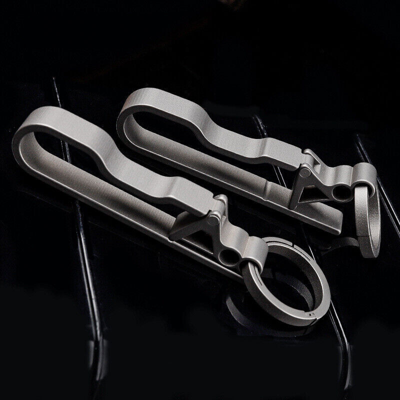 EDC Titanium Alloy Keychain Quick Buckle Detach Belt Waist Hanging Key Ring Tool