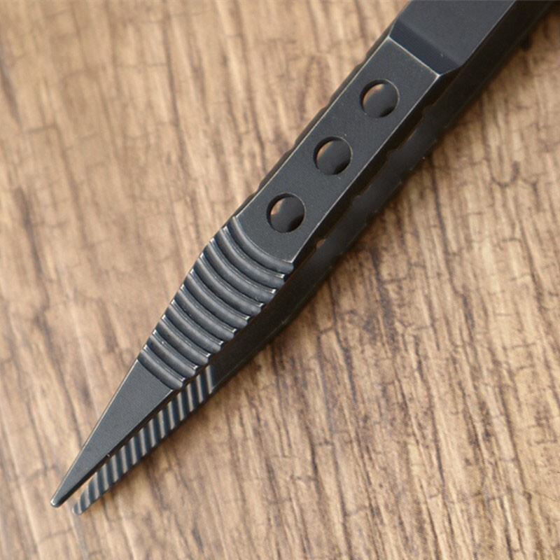 EDC Titanium + Red-copper CNC Tweezers Portable Antiskid Outdoor Camping Tool